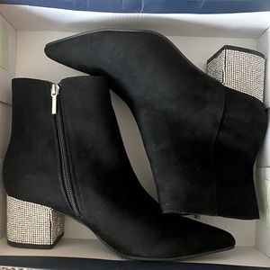 Rhinestone Heel Booties